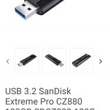 Clé USB,clé USB 3.2 EXTREME PRO ,disque dur U ultra rapide- CZ880-128G -  Cdiscount Informatique
